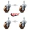 Service Caster 3 Inch High Temp Phenolic Wheel Swivel 3/8 Inch Threaded Stem Caster Set SCC SCC-TS20S314-PHSHT-381615-4 - alternate 4